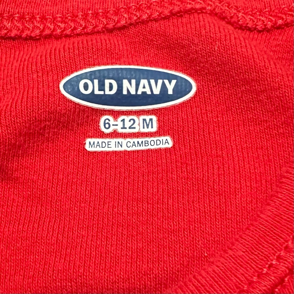 Old Navy Christmas Long Sleeve Uni-sex One Piece Outfit 6-12 Month bundle of 2 - Picture 11 of 11
